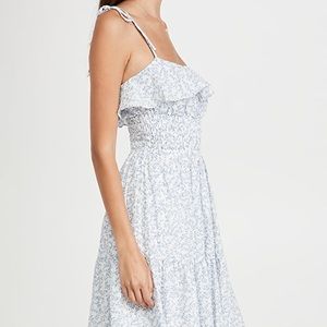 WAYF Naysa Tie Strap Smocked Dress